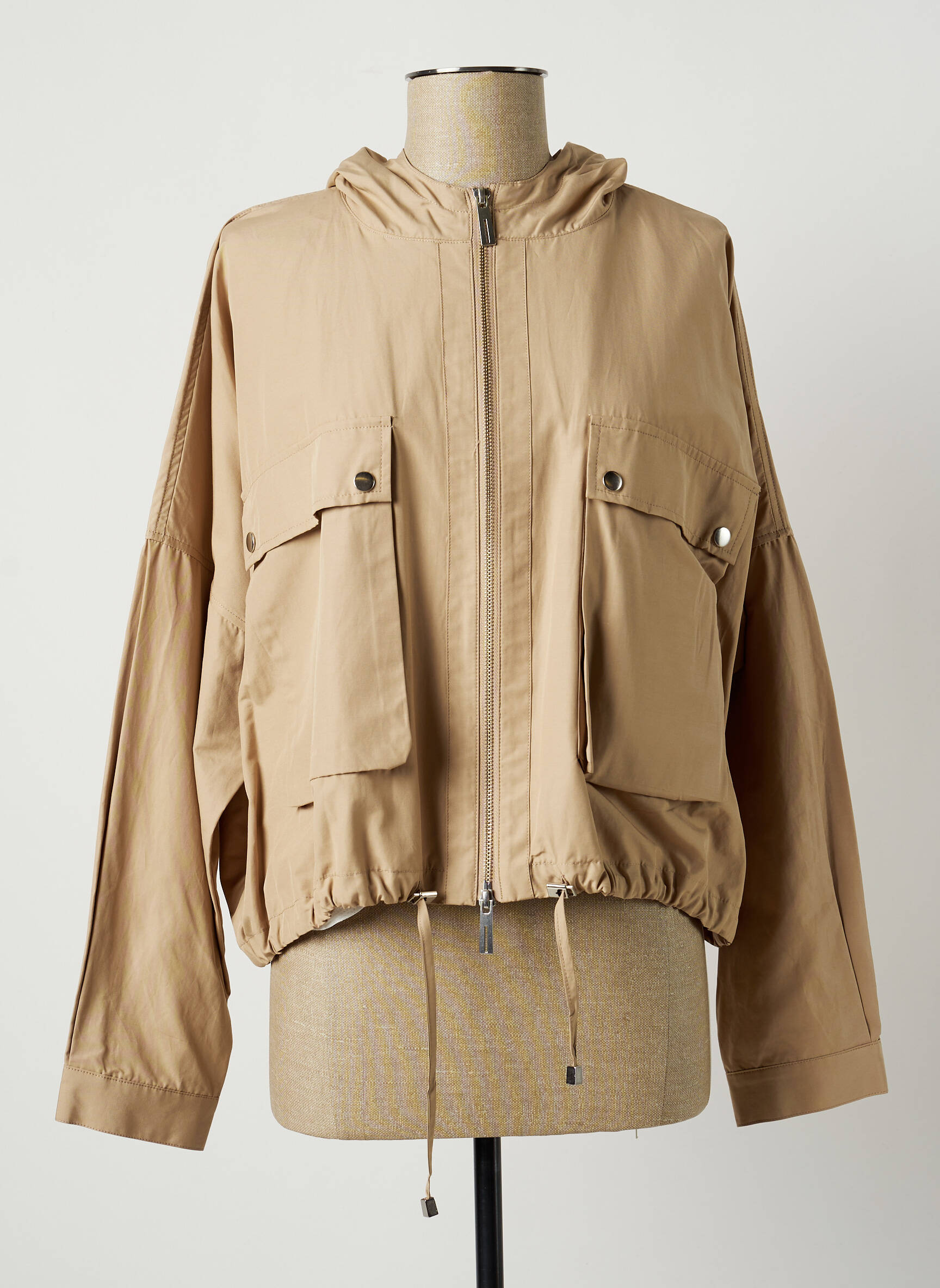 Lauren Vidal Coupe Vents Femme couleur beige