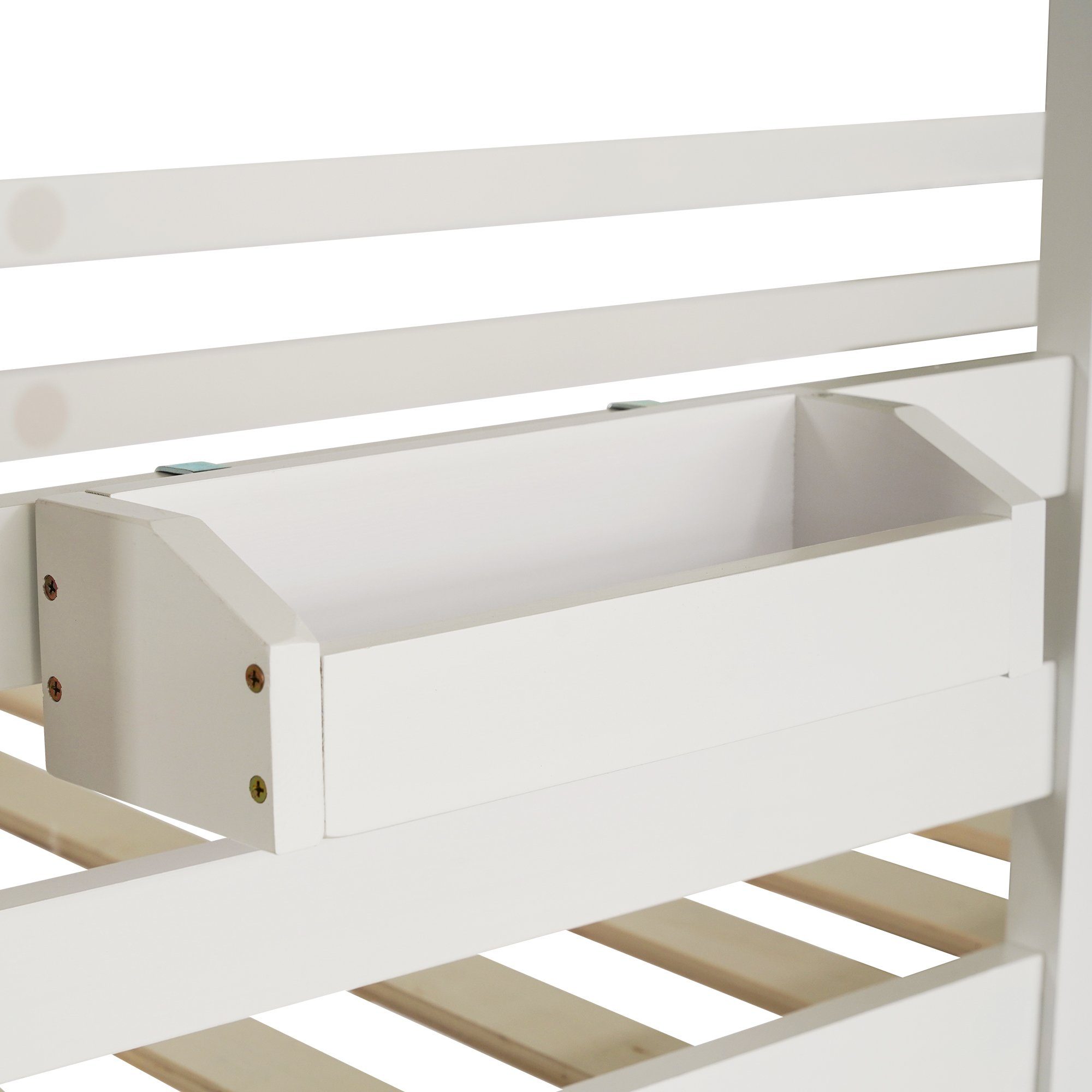 BlingBin Etagenbett Kinderbett Baumhaus Hochbett für Kinder (1-St., mit Rutsche & Leiter 90 x 200 cm), Rundum-Absturzschutz