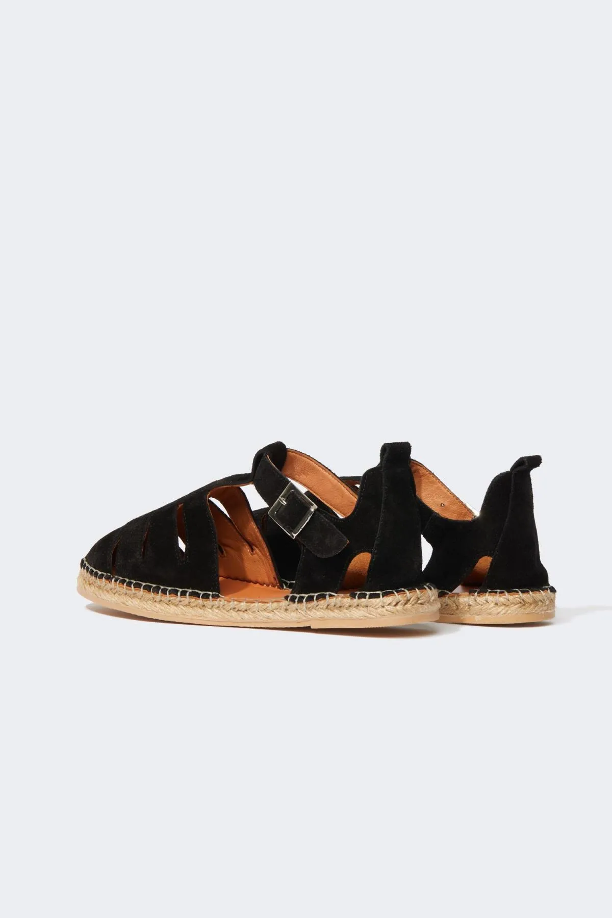 DeFacto  Damen-Espadrille zum Hineinschlüpfen aus Leder und Wildleder mit flacher Sohle Z3263az23sm
