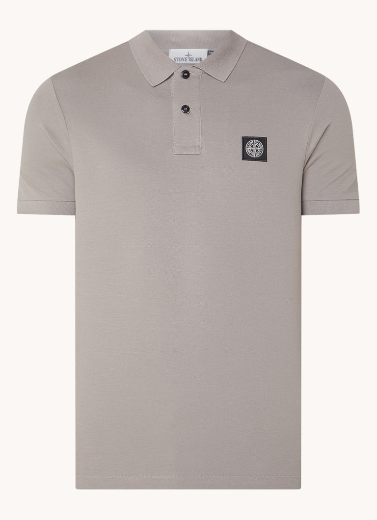 Πόλο μπλουζάκι Stone Island 2SC17 στενής εφαρμογής από βαμβακερό πικέ με λογότυπο