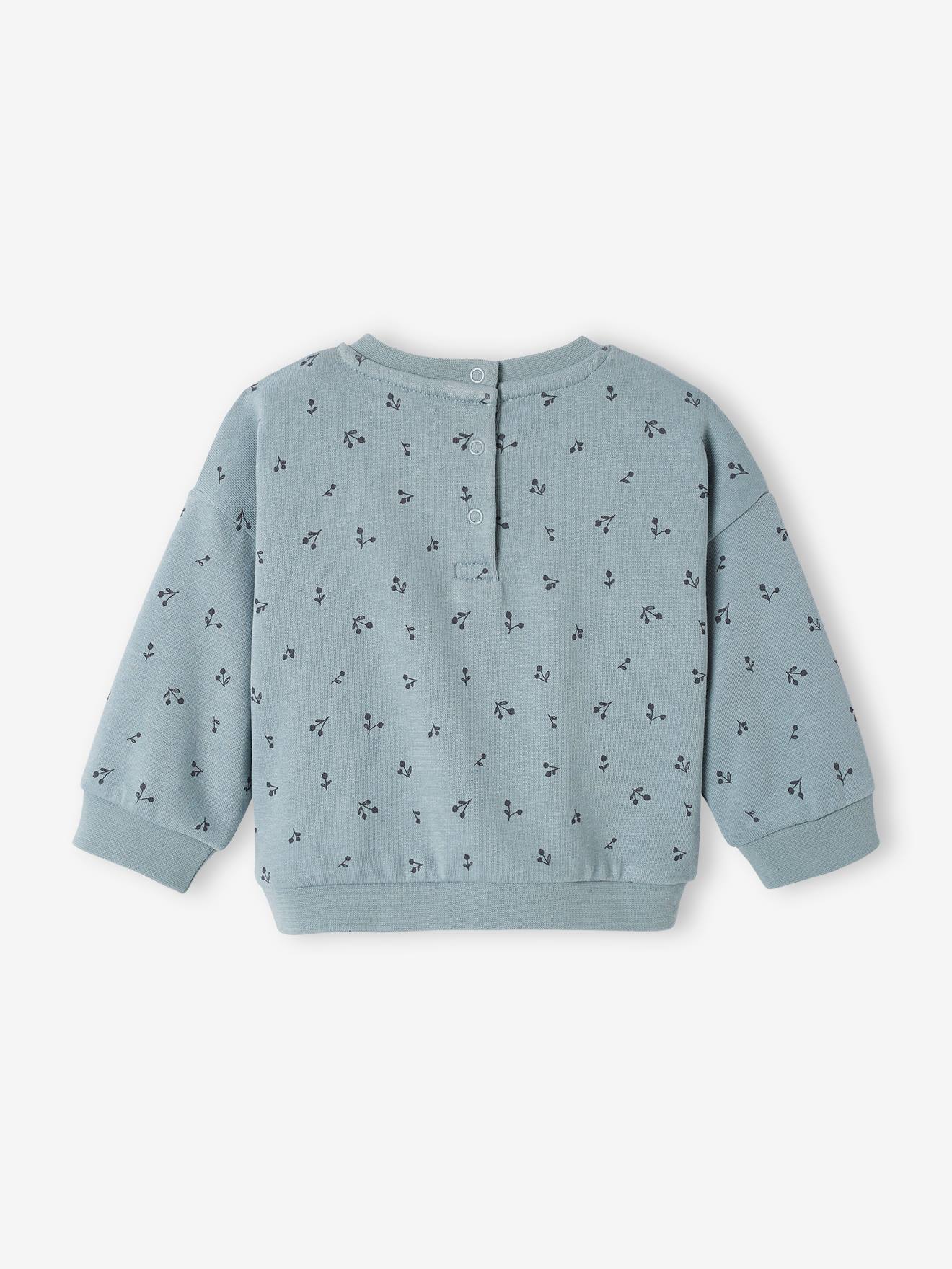 Sweat basics bébé imprimé bleu ardoise