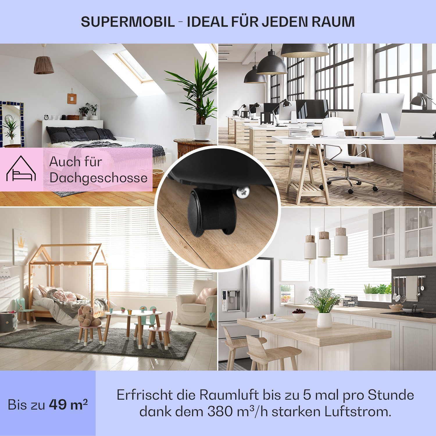 Klarstein Klimagerät Metrobreeze Rom Smart, Klimagerät mobil Air Conditioner Kühlgerät Luftkühler