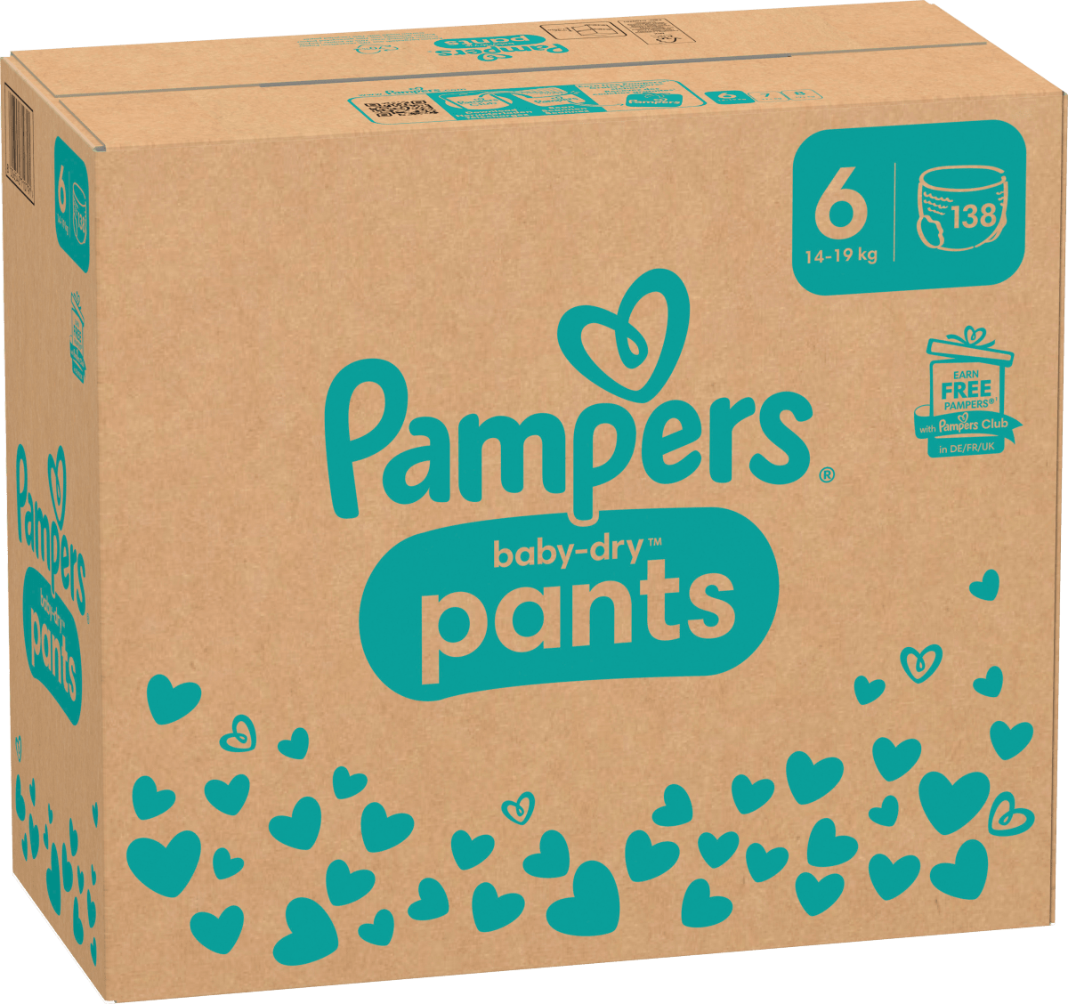 Baby Pants Baby Dry Gr.6 Extra Large (14-19 kg), Monatsbox, 138 St
