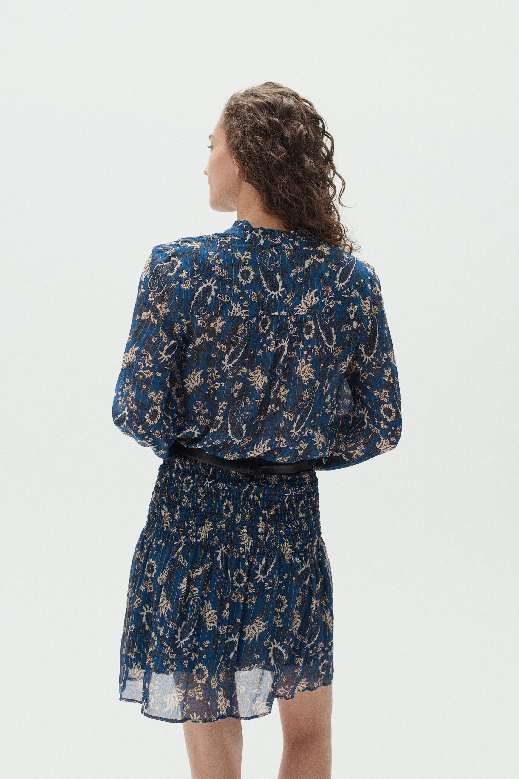 chemisier ginger bleu petrole femme