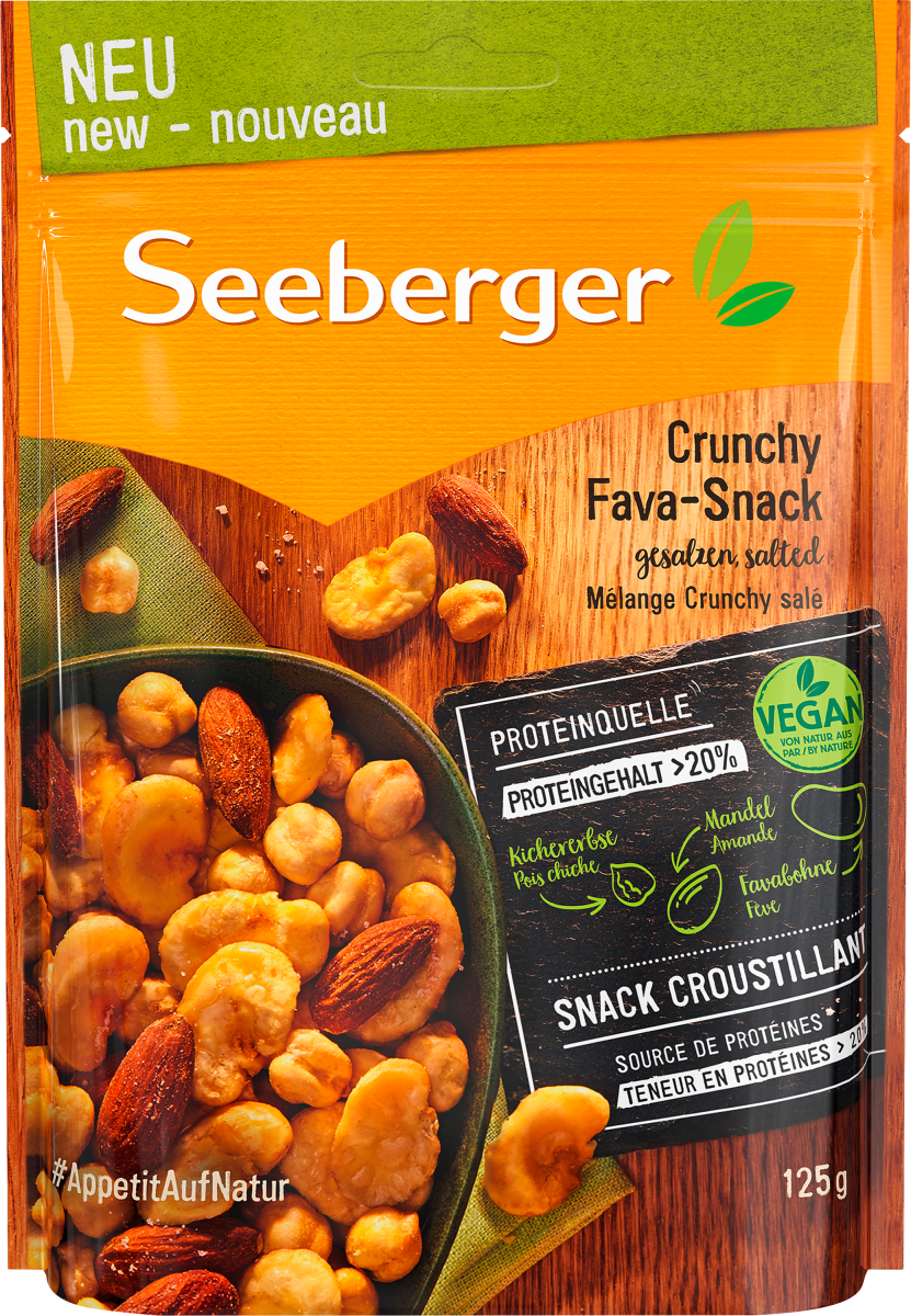 Nussmischung, Crunchy Fava-Snack, gesalzen, 125 g