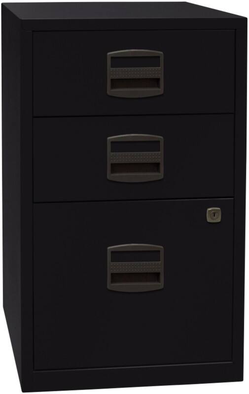 Bisley Home Beistellschrank PFA Home 2 Schübe Schwarz 413 x 400 x 672 mm