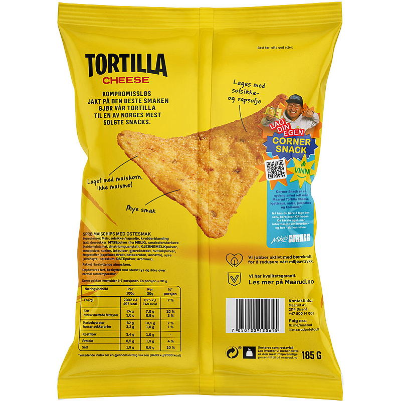 Maarud Tortillachips 185 g Maarud