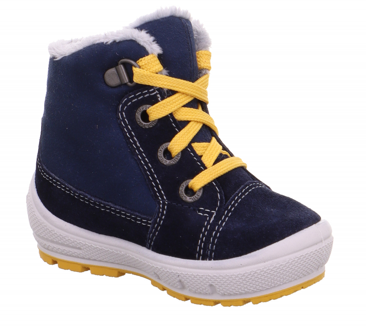 GROOVY - Blau/Gelb Boots mit Schnürung