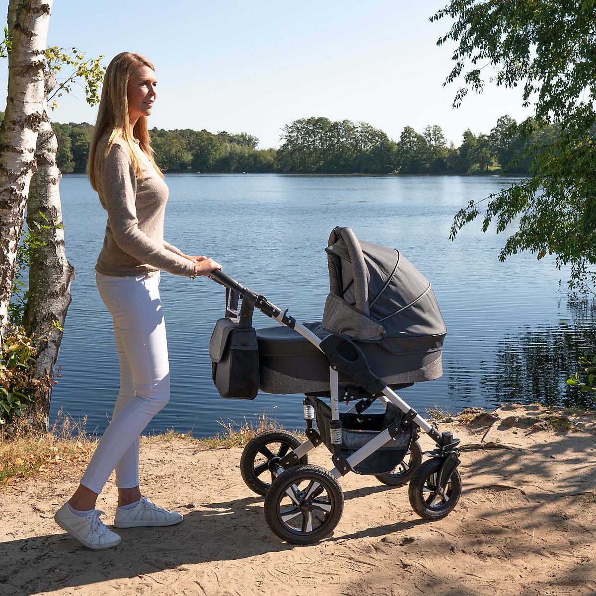 Hamburg | 3 in 1 Kombi Kinderwagen Komplettset | Luftreifen Kombikinderwagen