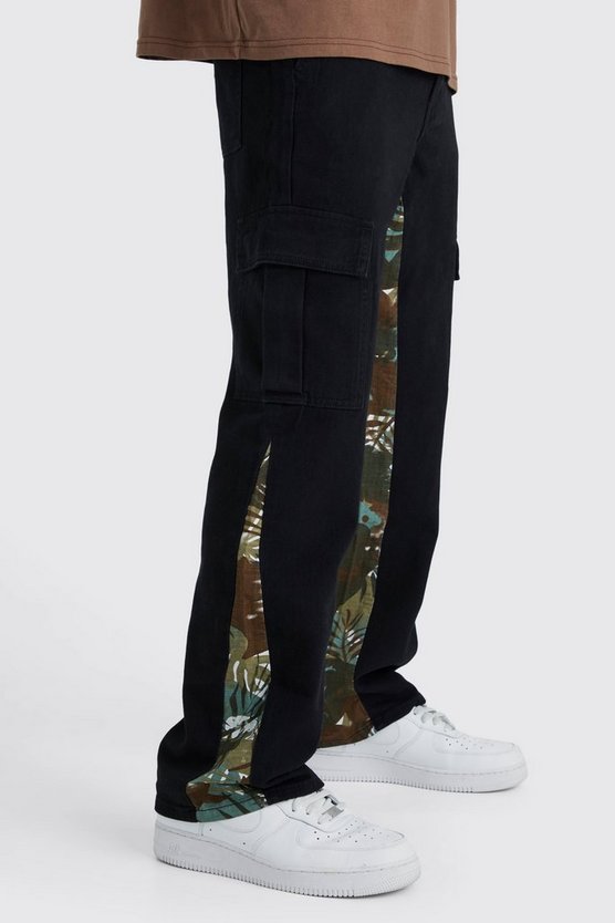 Camouflage Cargo-Hose mit geradem Bein