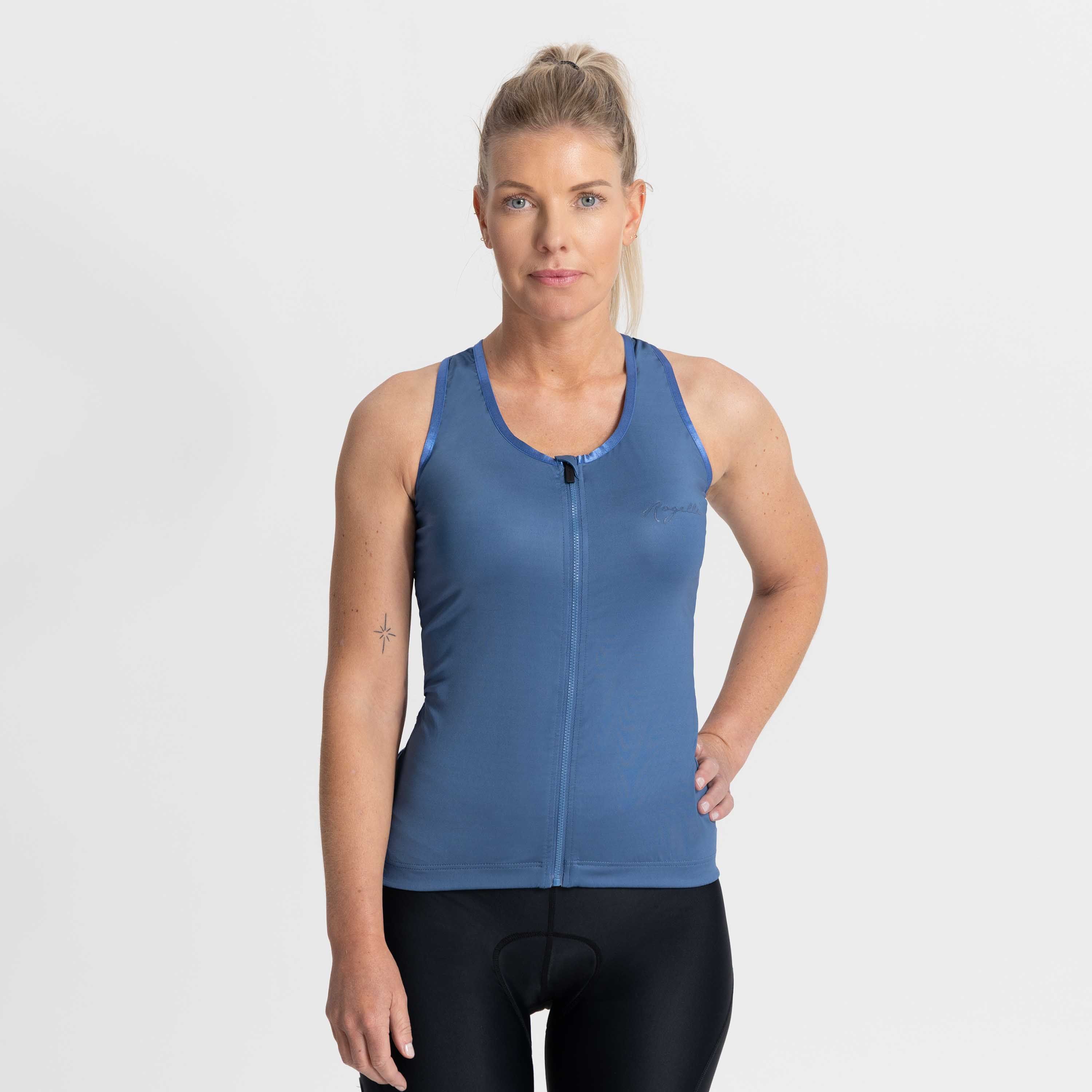 Rogelli Abbey Marine Damen Radtrikot Kurzarm