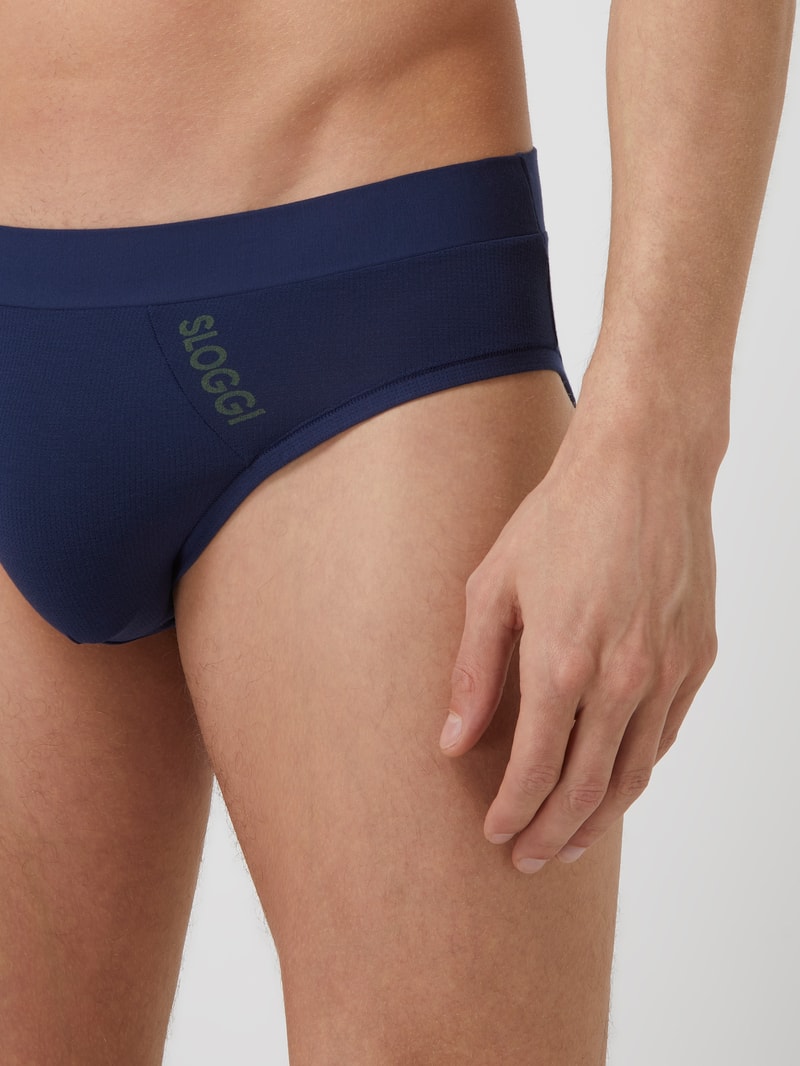 Slip mit Stretch-Anteil im 2er-Pack in dunkelblau