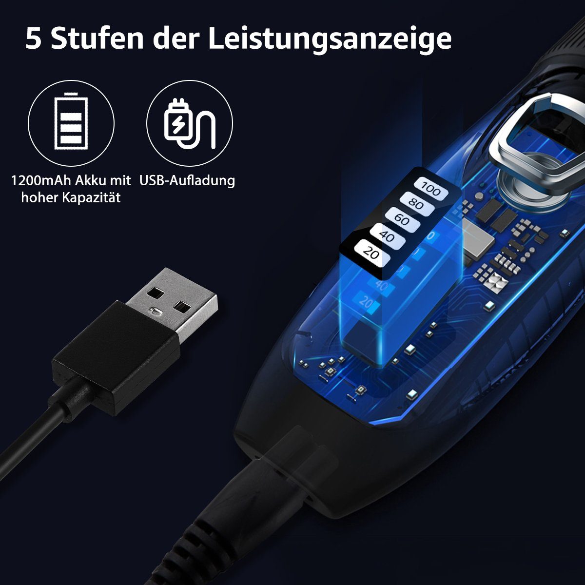 7Magic Haar- und Bartschneider Haarschneidemaschine, Elektrischer Haarschneider Haircut Kit für Home DIY Barber Salon