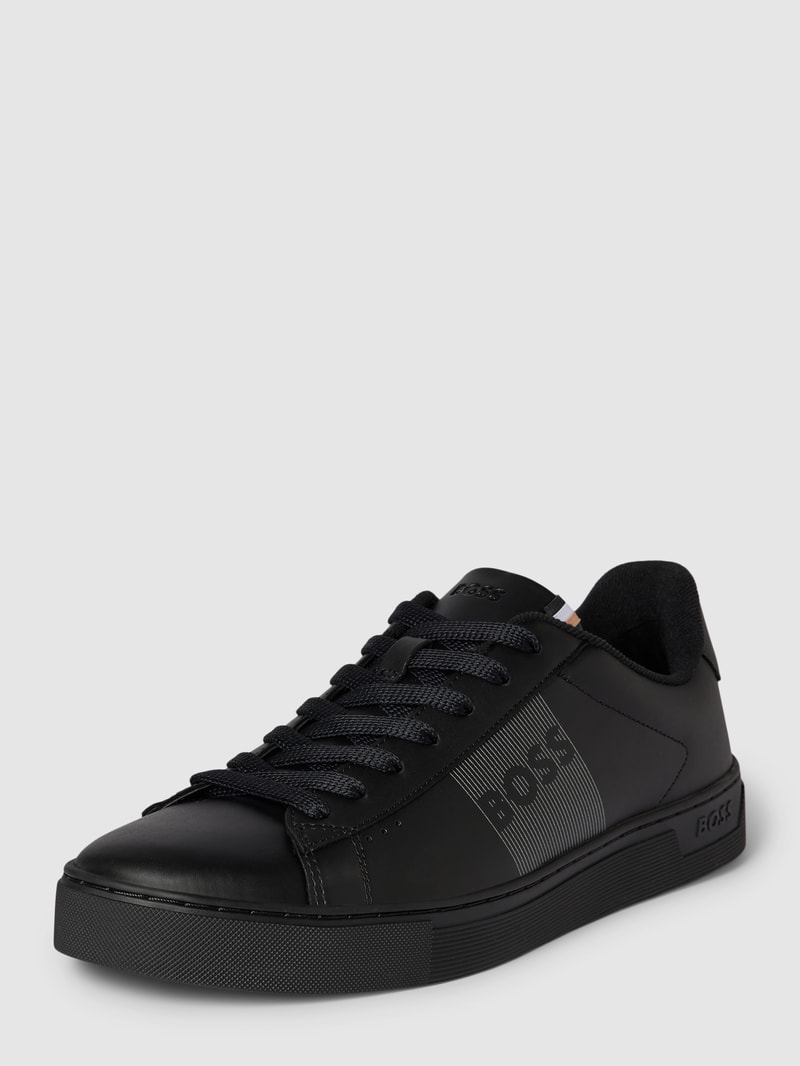 Sneaker mit Logo-Print Modell 'Rhys' in schwarz