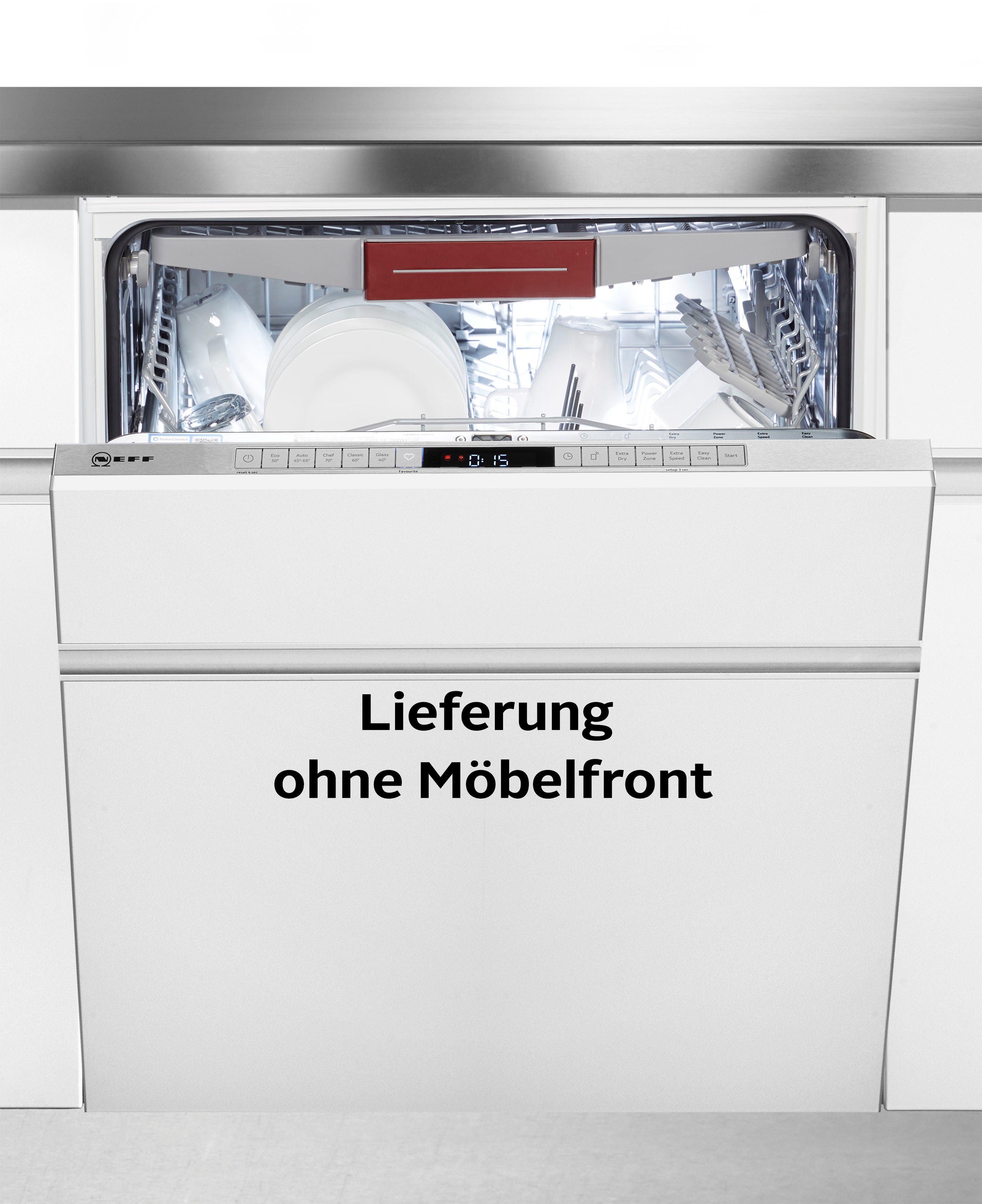 NEFF vollintegrierbarer Geschirrspüler, S155ECX05E, 13 Maßgedecke