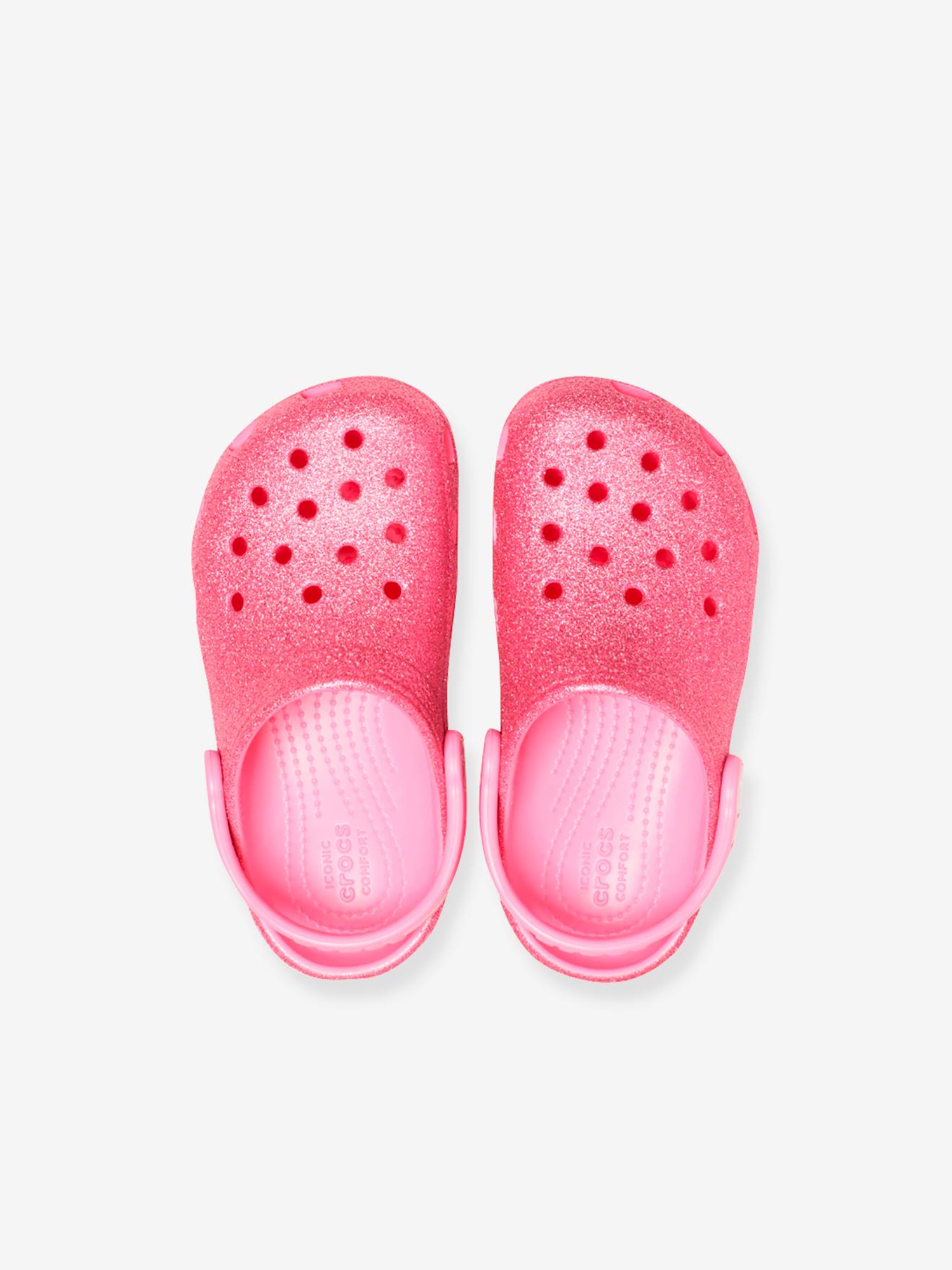 Sabots bébé Classic Glitter Clog T CROCS™ pink lemonade