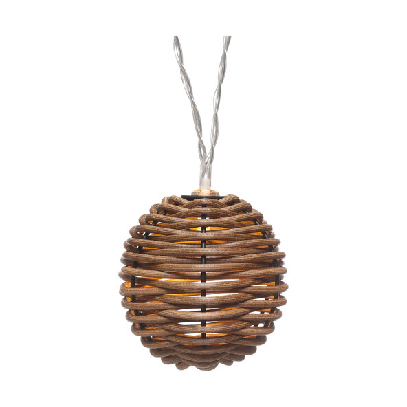 Lichterkette Rattan, Kugel