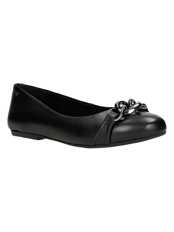Wojas Leder-Ballerinas in Schwarz günstig kaufen