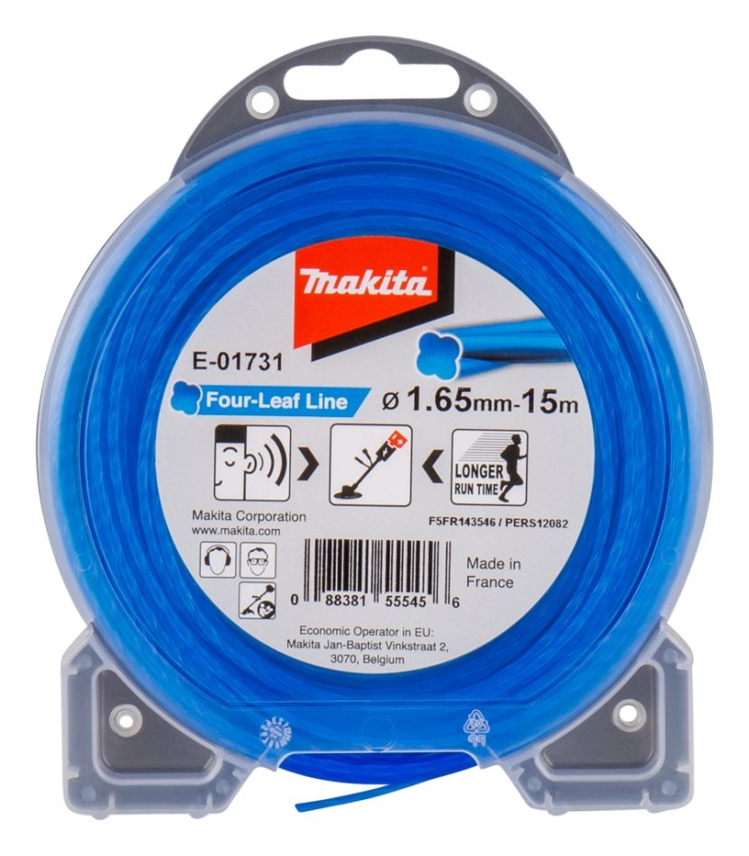 Makita Tillbehör E-01731 Skärtråd blå 1,65 mm x 15 m för röjsågar