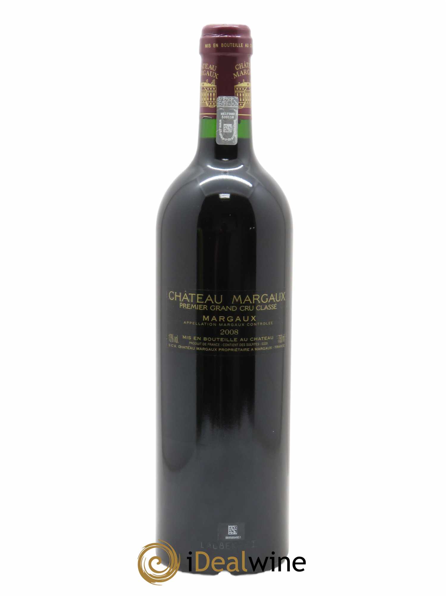 Château Margaux 1er Grand Cru Classé (CBO à partir de 6 BTS) 2008 - Lot de 1 Bouteille
