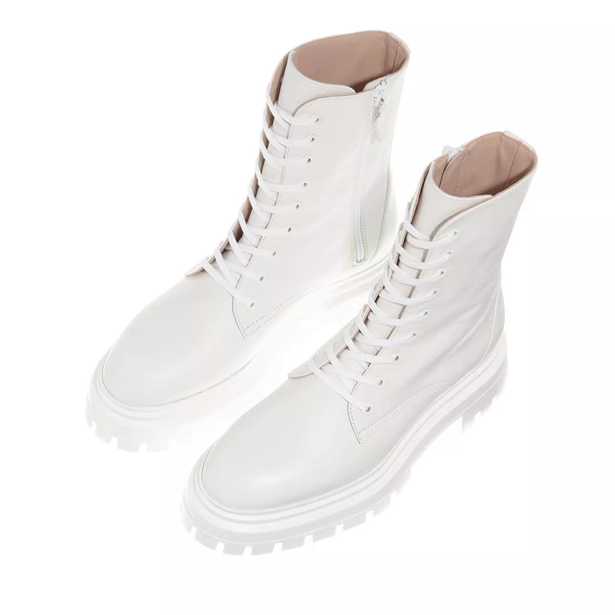 STUART WEITZMAN Stiefeletten weiss Schnürstiefel