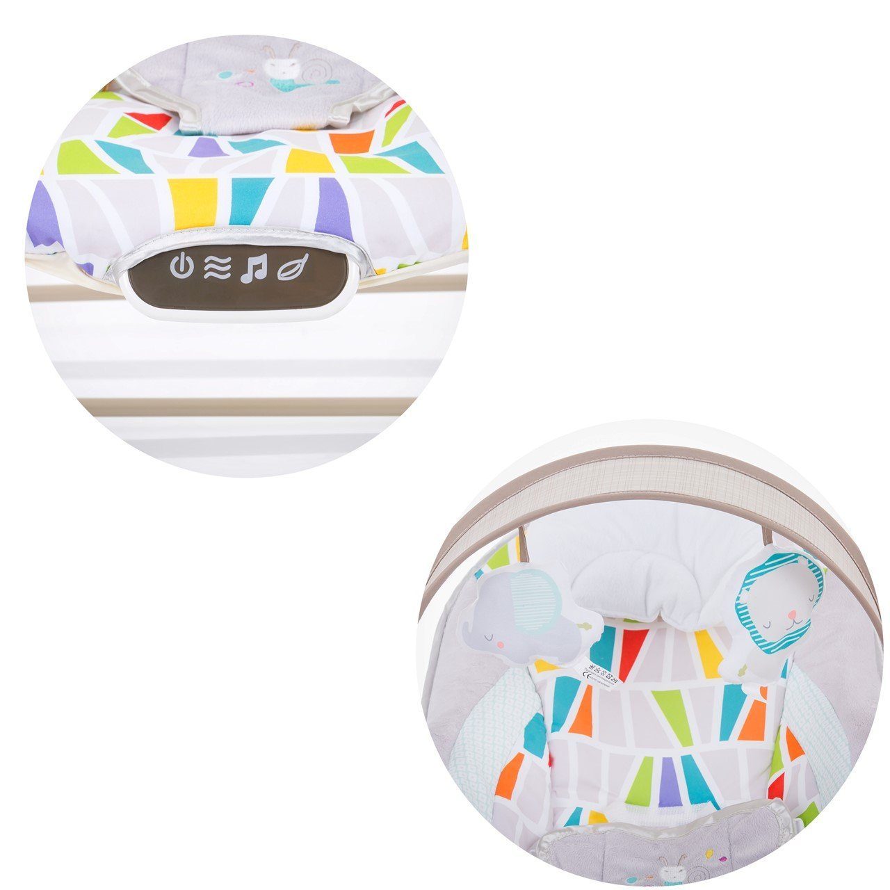 Chipolino Babywippe Babywippe Dolce, Musikfunktion Vibration, Naturgeräusche, Spielbogen