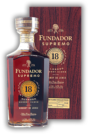 Fundador Supremo Solera Gran Reserva 18 Years 1,0 Liter Fundador Supremo Solera Gran Reserva 18 Years 1,0 Liter  Alter 18 J. - 1	 Liter - Vol 40%