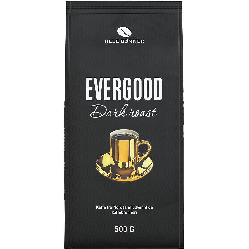 Evergood Kaffe hele bønner 500 g, Dark Roast Evergood