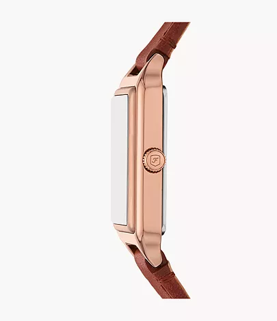 Fossil Set Armband Uhr Raquel 3-Zeiger-Werk Datum Leder mittelbraun