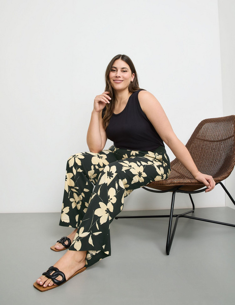 Palazzohose mit Floral-Print