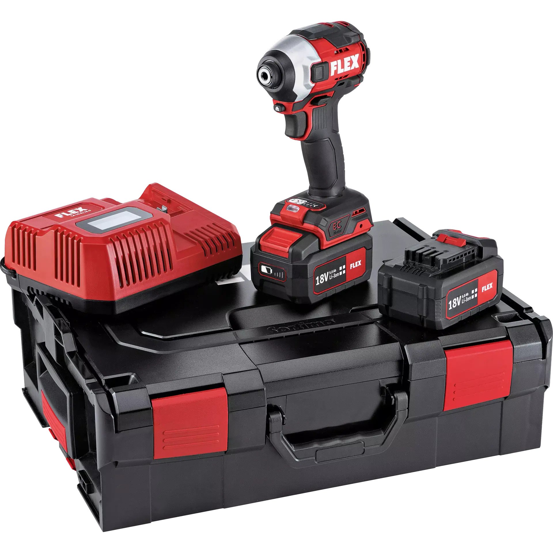 Flex-tools 520771 ID 1/4" 18.0-EC-HD/5.0 Set Sladdlös slagskruvmejsel 18V 5.0Ah Li-jon i L-Boxx