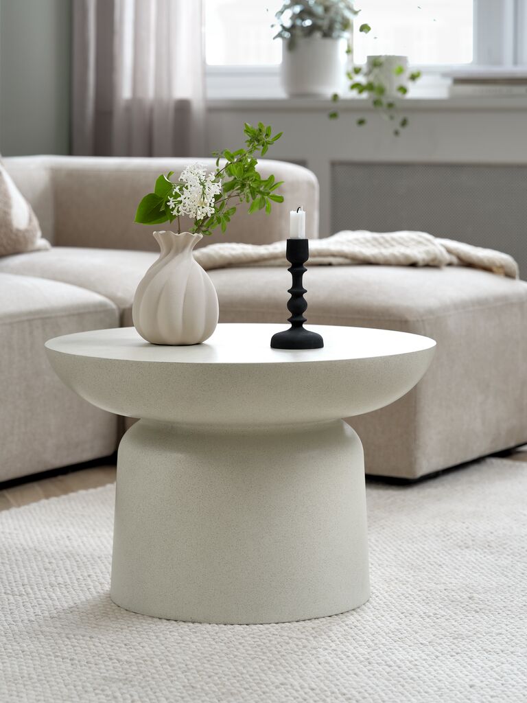 LYDUM LYDUM salongbord Ø60 gråbeige fibersement