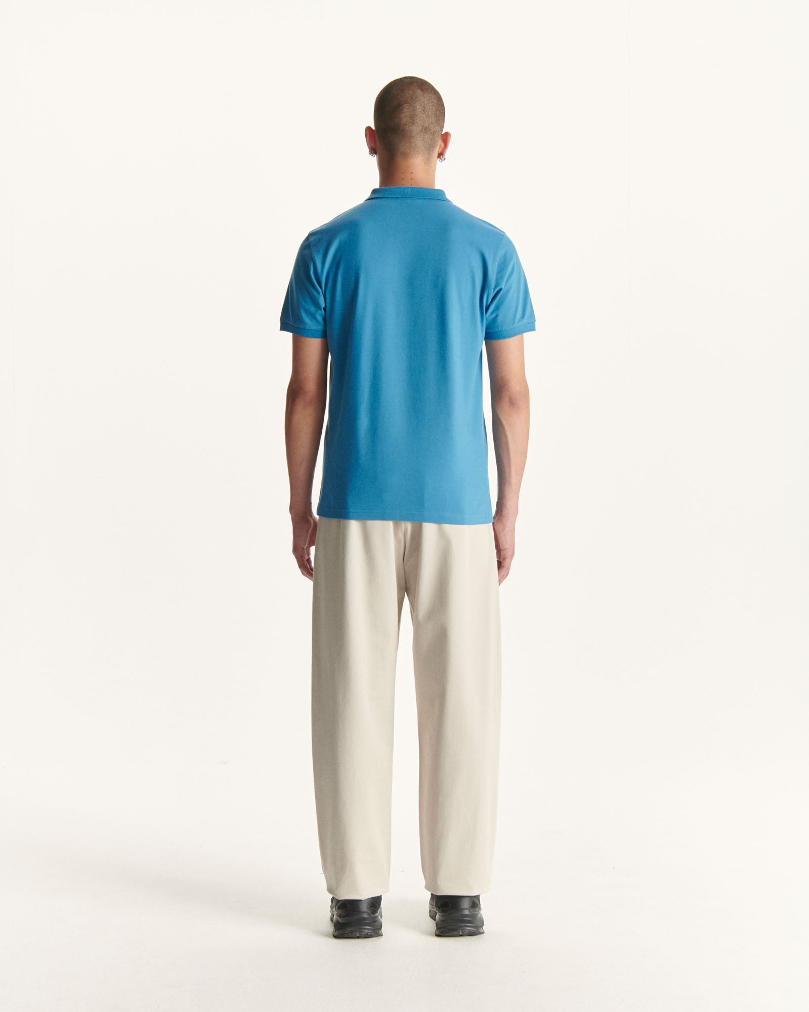 Polo en coton biologique Bleu denim Marbella