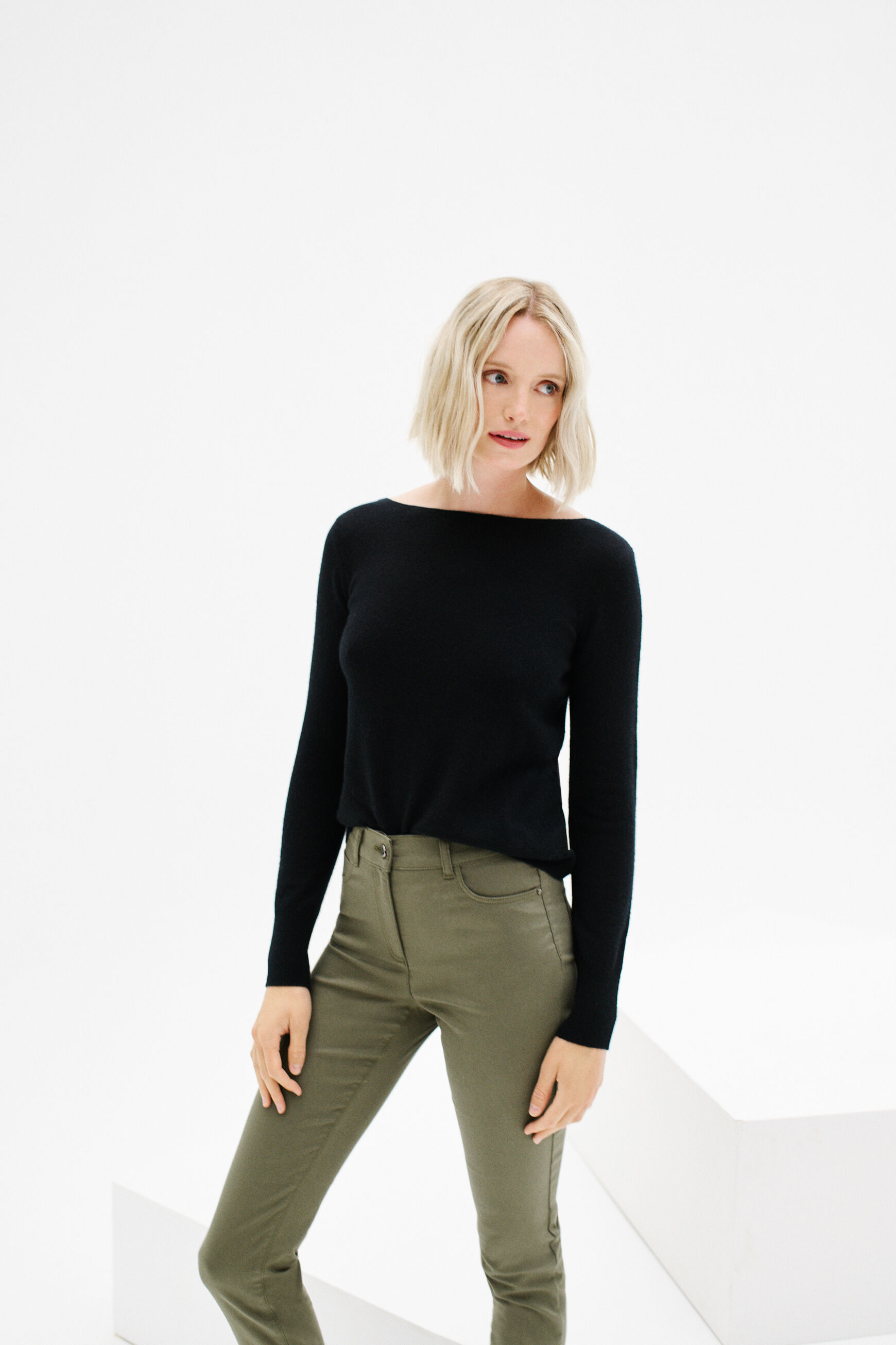 pantalon joss vert kaki femme