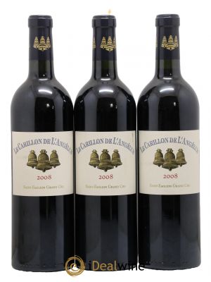 Le Carillon de l'Angélus Second vin  2008 - Lot de 3 Bouteilles