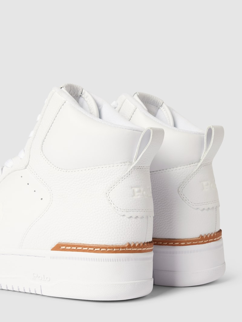 High Top Sneaker mit Label-Details Modell 'MASTERS' in weiß
