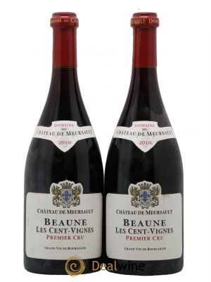 Beaune 1er Cru Les Cent Vignes Château de Meursault  2010 - Lot de 2 Bouteilles