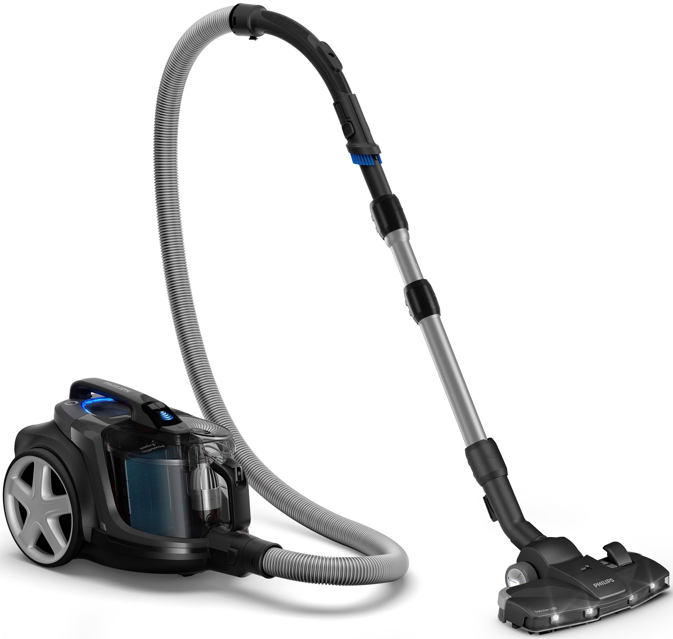 Philips Bodenstaubsauger FC9747/09, 900 W, beutellos, mit 2 l Fassungsvermögen und Tri-Active-LED-Düse