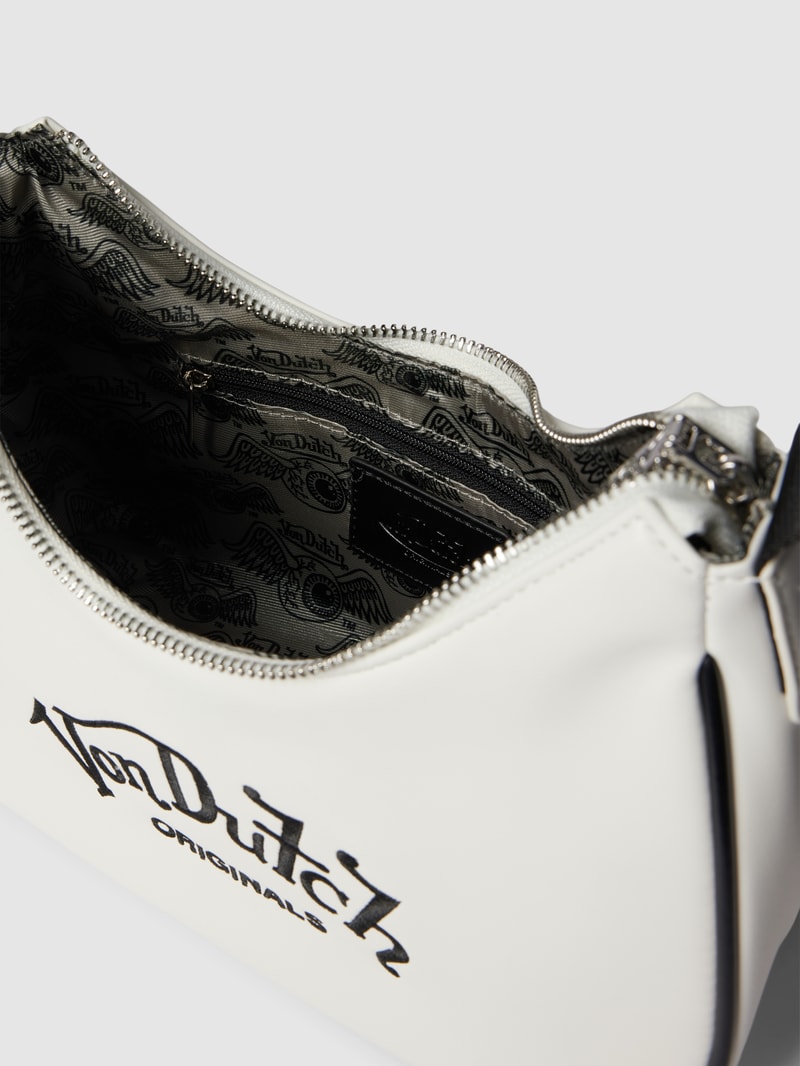 Handtasche mit Label-Stitching Modell 'AMY' in weiß