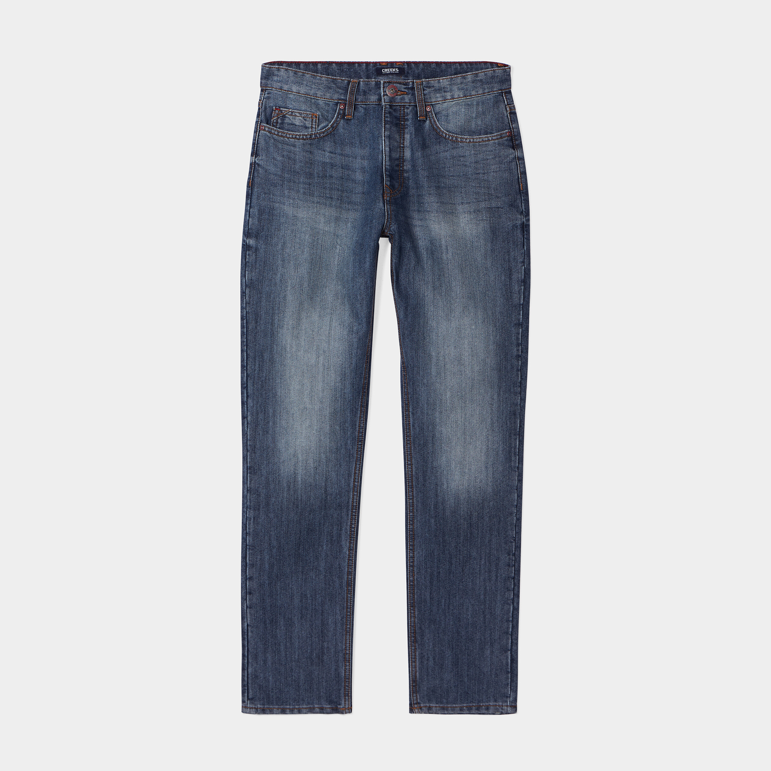 Jeans straight 5 poches Creeks denim double stone homme | La Halle