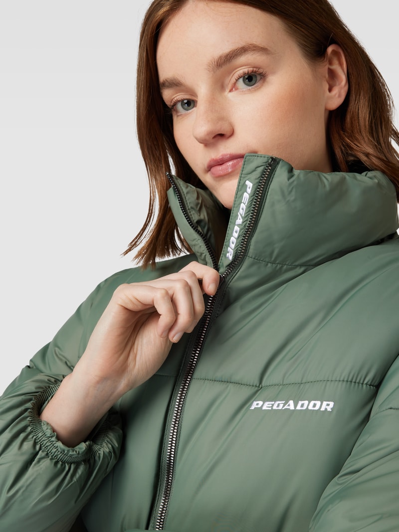 Steppjacke mit Stehkragen Modell 'GEORGIA' in dunkelgrün