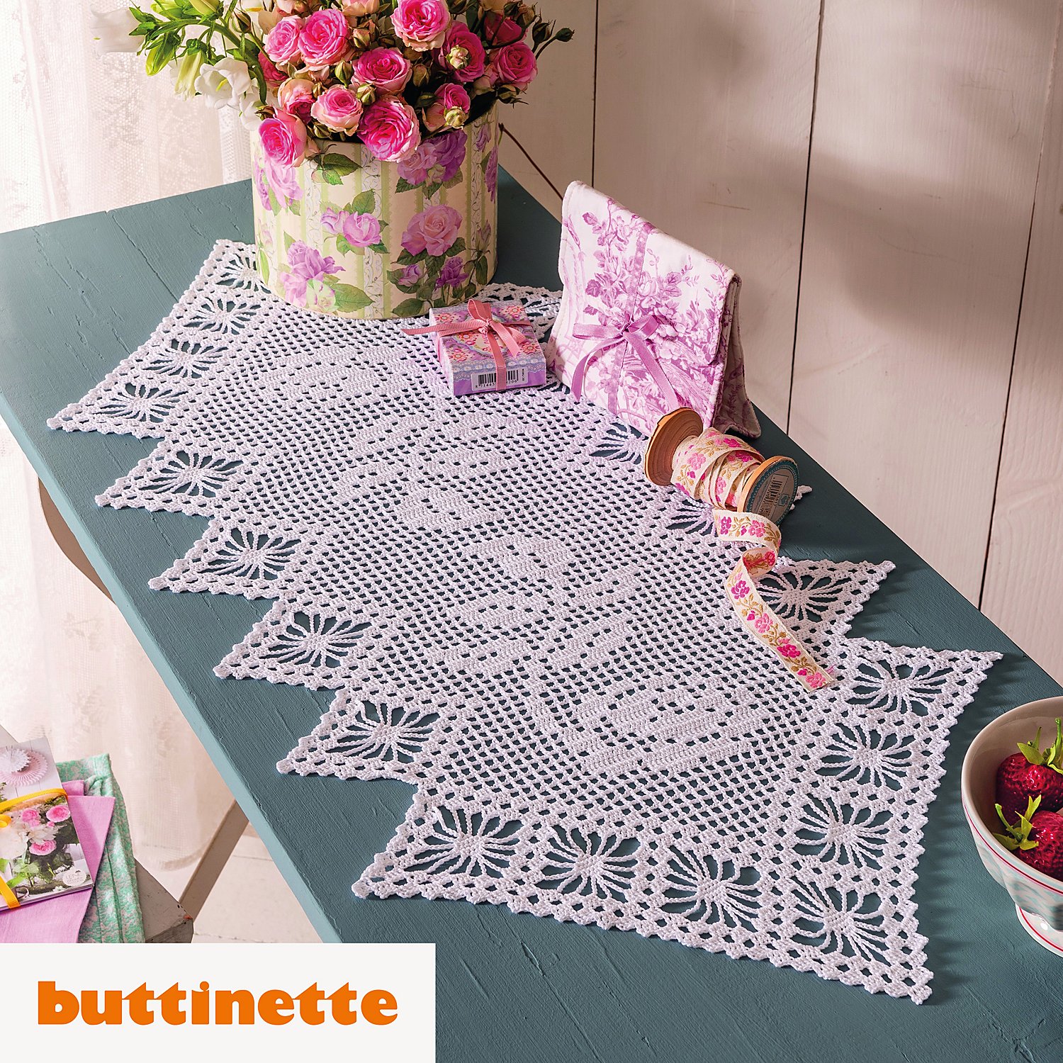 Häkelanleitung – Läufer aus Woll Butt Diana