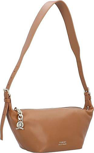 TOMMY HILFIGER Casual Schultertasche Leder 28 cm
