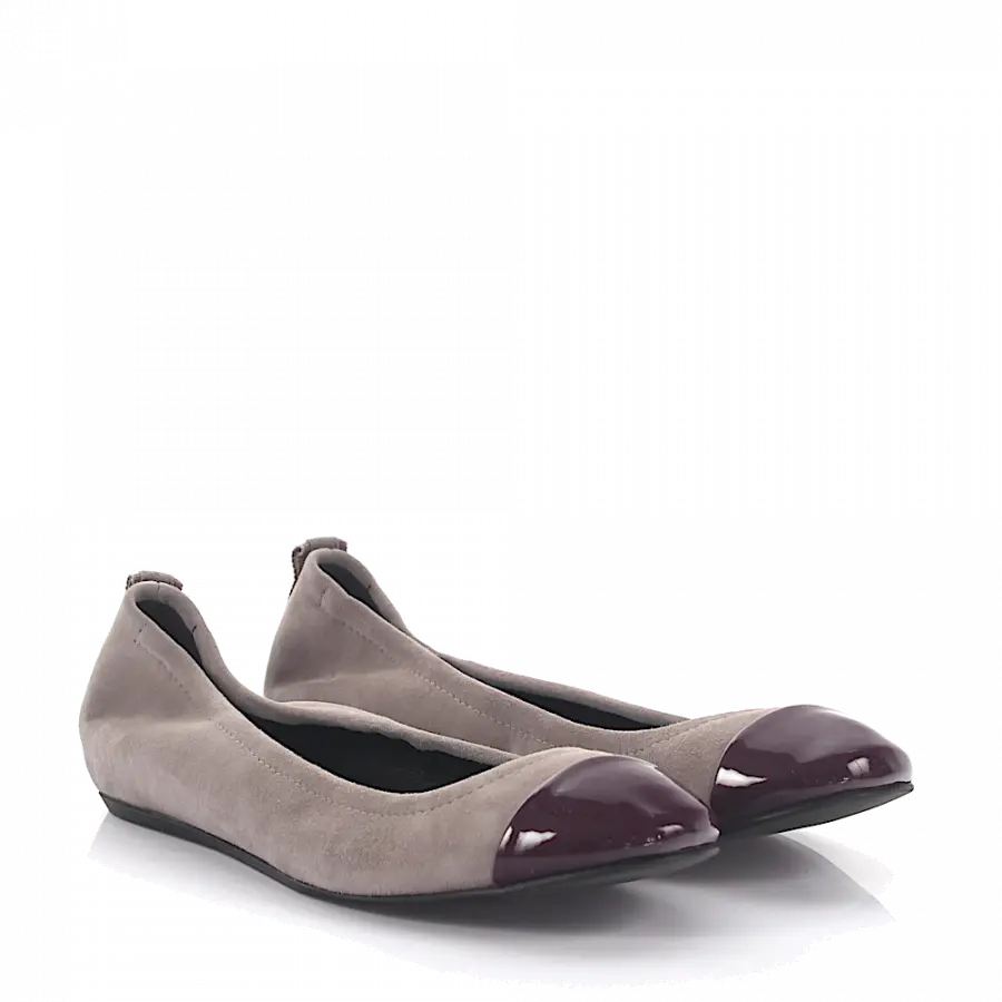Lanvin - Ballerinas Veloursleder grau - grau