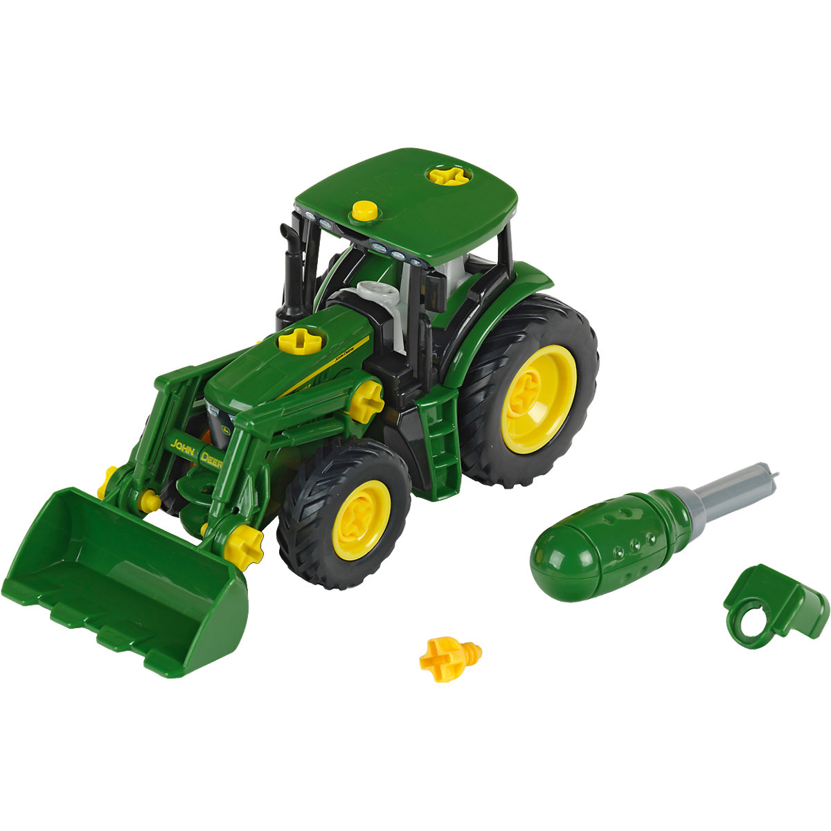 klein John Deere Traktor mit Frontlader und Gewicht