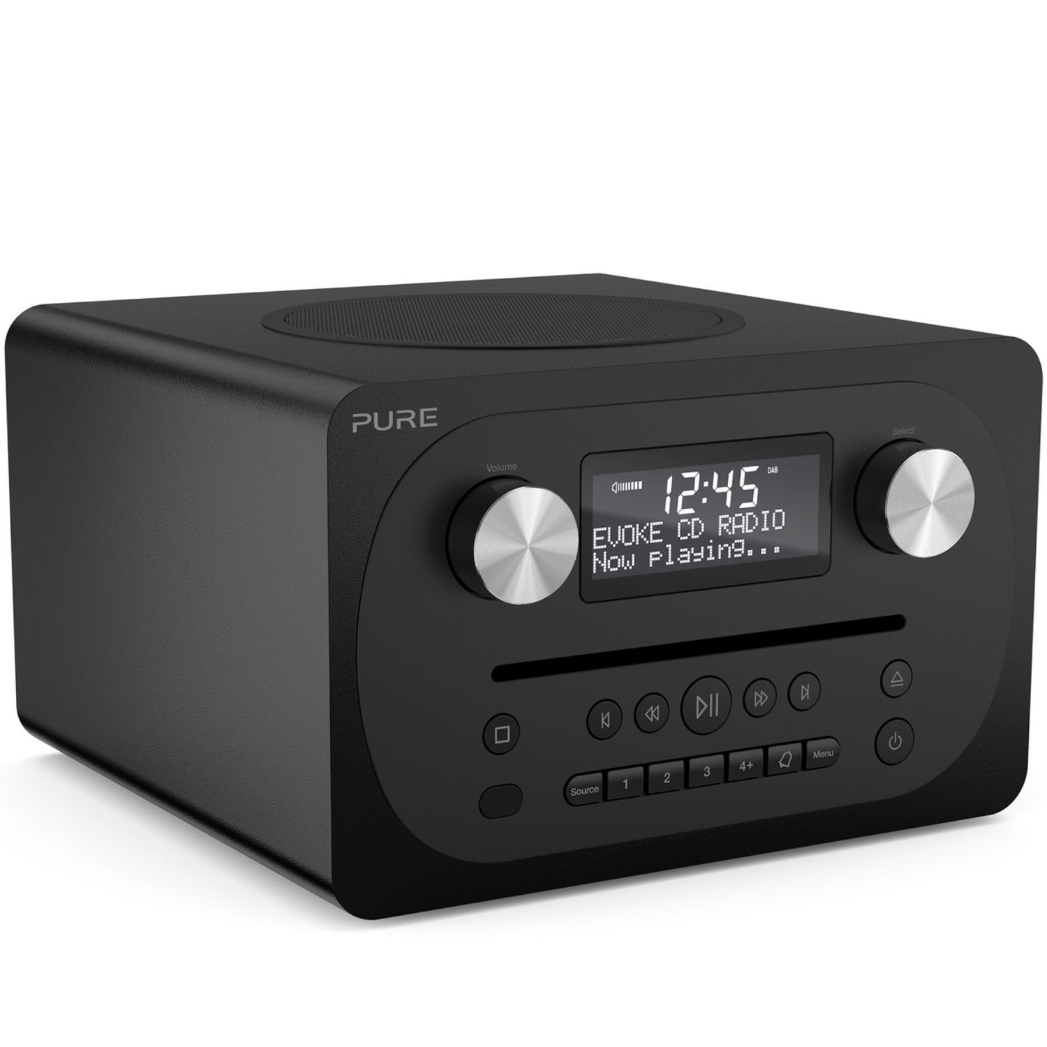 Pure Evoke C-D4, Siena Black, EU/UK CD, DAB+, UKW-/Internetradio, Bluetooth Digitalradio (DAB)