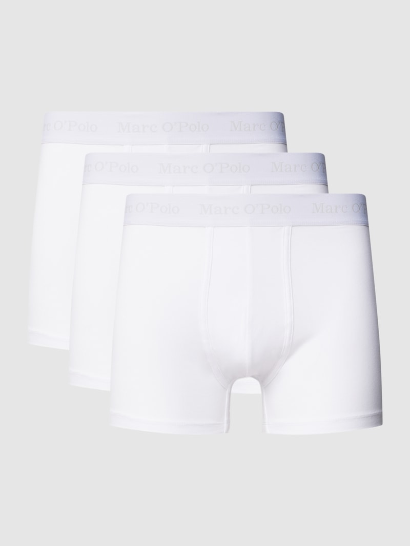 Trunks mit elastischem Logo-Bund im 3er-Pack in weiß