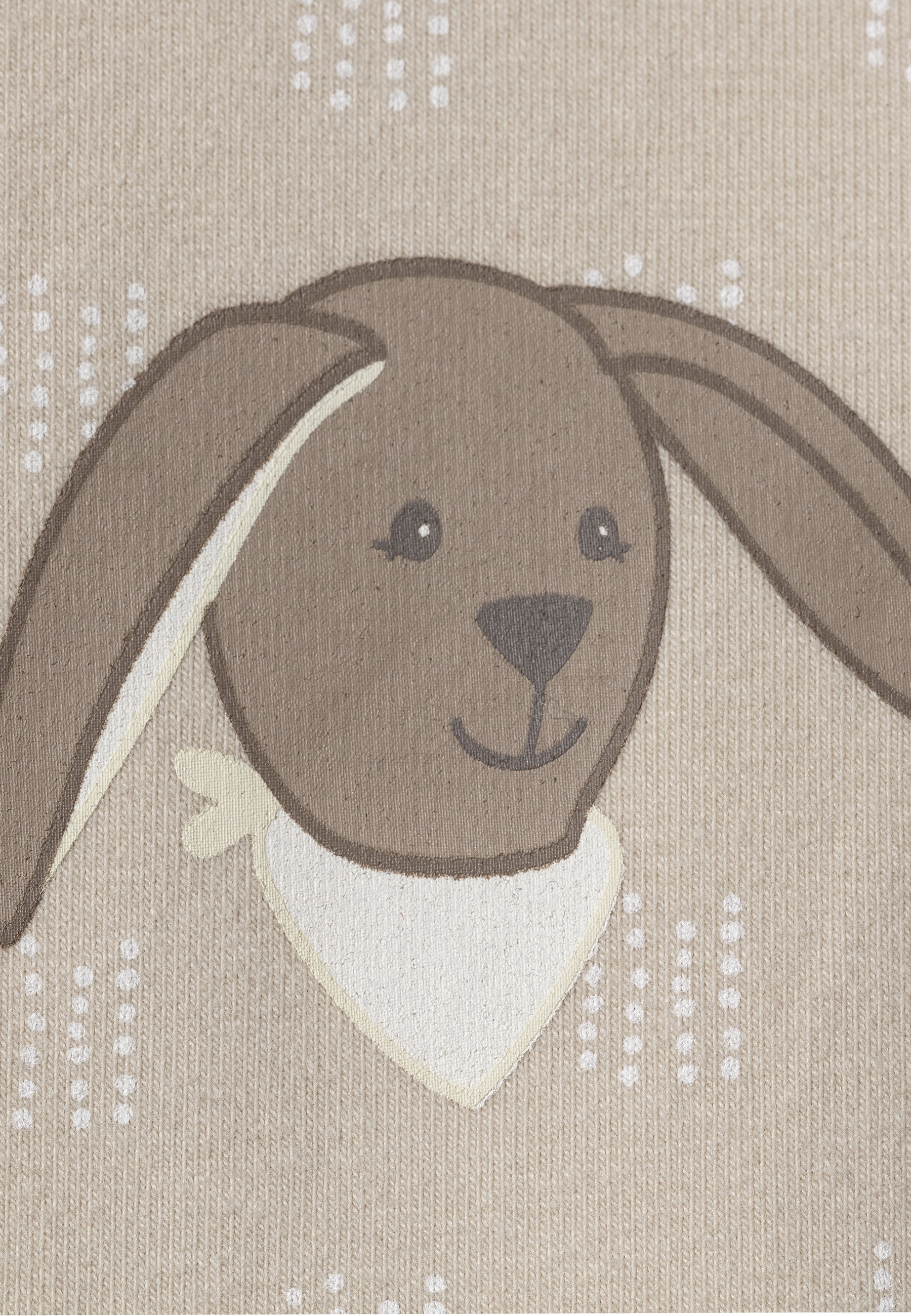 Baby Body Hase Happy mit Druckknöpfen in beige