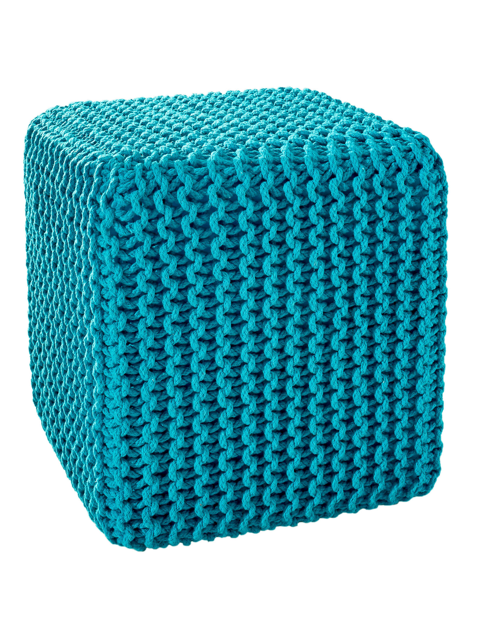 Kiruna Strick-Pouf, Türkis