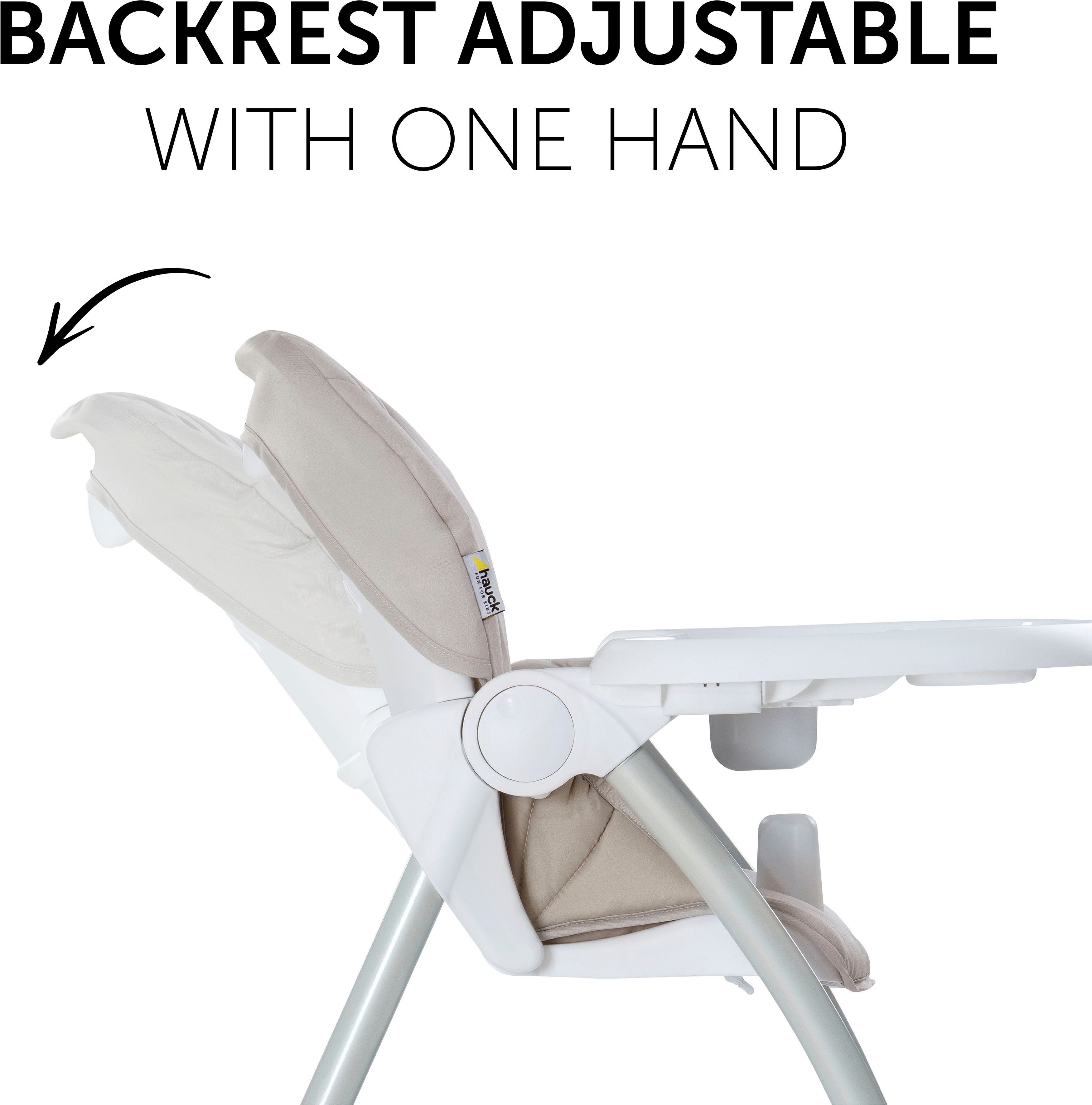 Hauck Hochstuhl Sit N Fold, beige, schmal faltbar